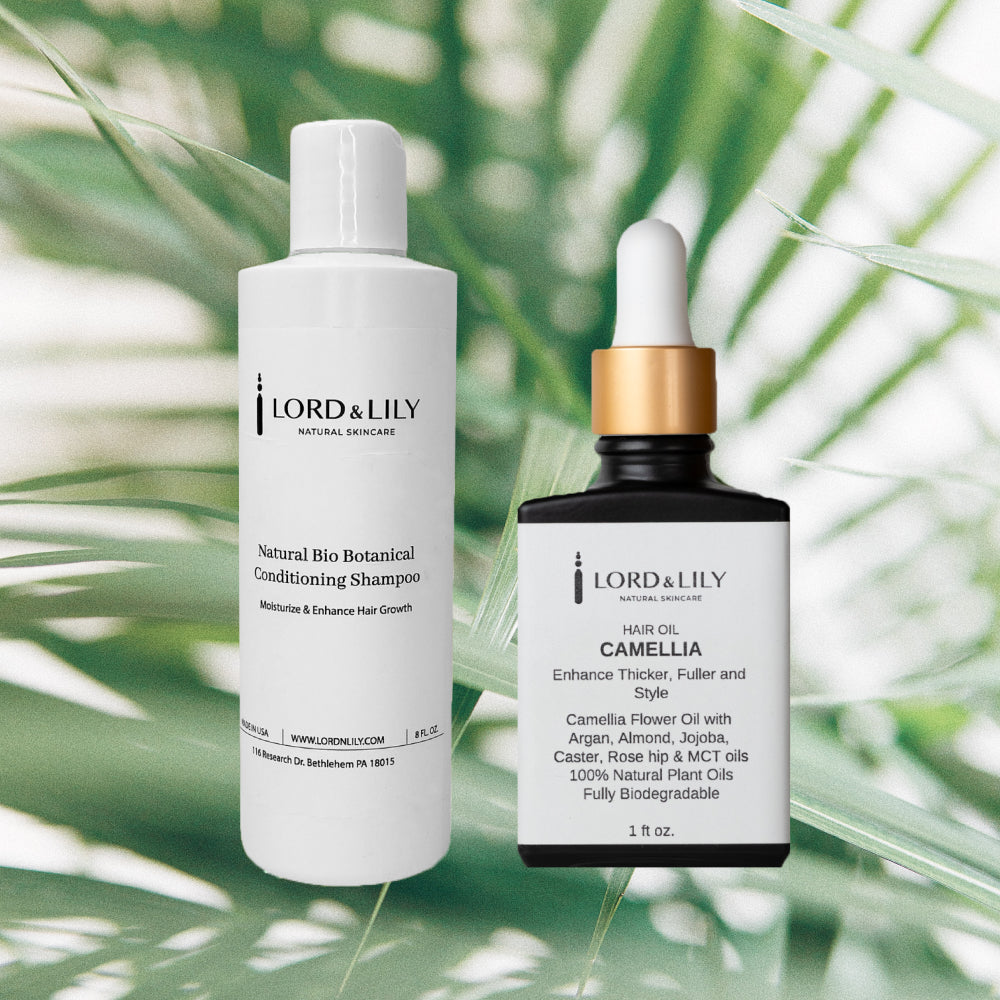 Natural Bio-Botanical Shampoo + Camellia Hair Oil Bundle