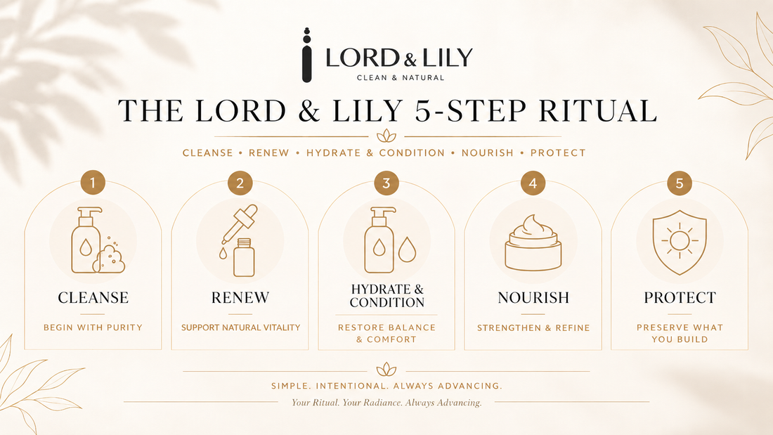 The Lord & Lily 5-Step Ritual: Cleanse, Renew, Hydrate, Nourish & Protect